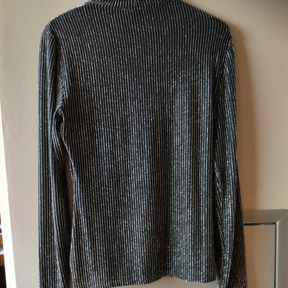 BCBGMAXAZRIA Brinne Metallic Knit Turtleneck - S - Picture 10 of 12